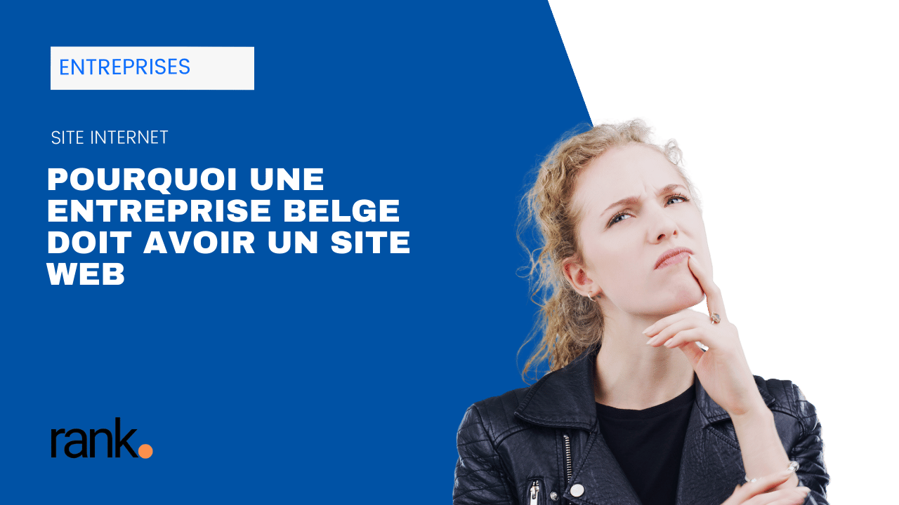 Femme se posant des questions, sur un fond bleu.