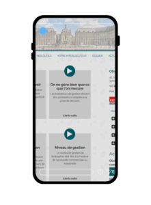 Affichage d’un site web de cabinet comptable mal optimisé pour mobile. Le contenu est tronqué, la navigation est difficile et certains éléments ne s’adaptent pas correctement à l’écran.